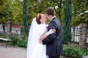 wedding groom and bride tenderness