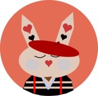 bunny rabbit hearts love cute
