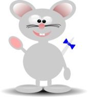 happy cartoon mouse