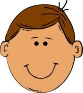 smiling happy boy drawing