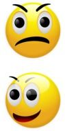 angry and surprised smiley