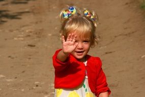 little girl in elegant dress