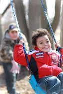 swinging playground kids