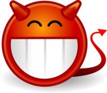 devil demonic smiley drawing