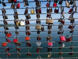 closed locks on the lattice as a symbol of love