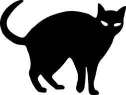 graphic image of a black cat