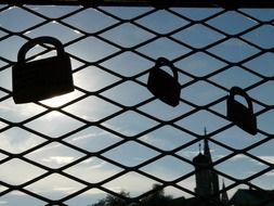 locks, which hang a symbol of a young family