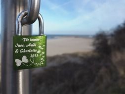 padlock green love