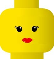 toy lego head girl drawing