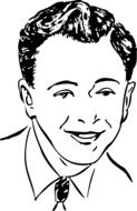 retro portrait of smiling man