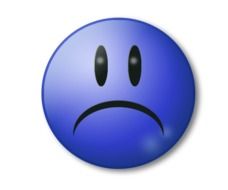blue smile like disappointment