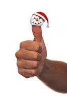 snowman's head on the thumb