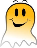 ghost smiley cartoon drawing