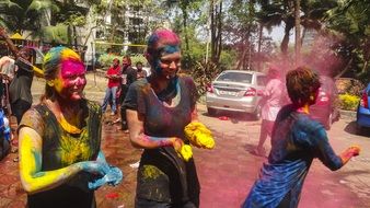 Festival of colors in Asia