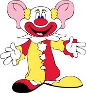 funny clown as a graphic image