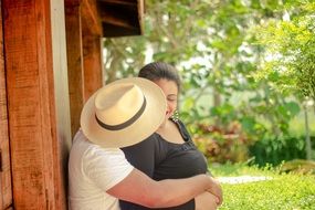 couple in love at the ranch