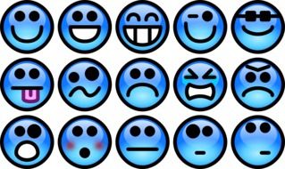 blue emoticons
