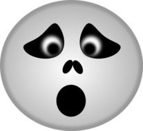 surprised ghost emoticon