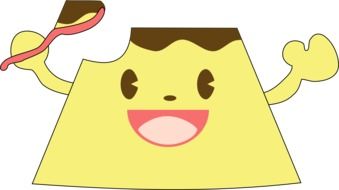 graphic image of cartoon happy pudding