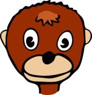 monkey head cartoon drawing