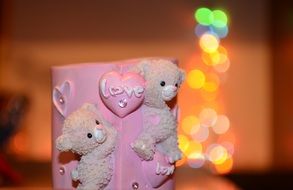 mug pink romantic