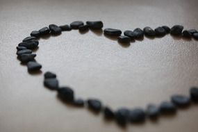 heart of small pebbles