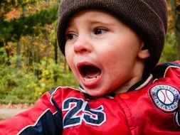 screaming baby in tears