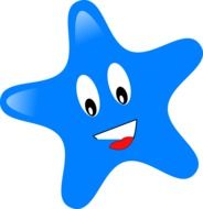 cartoon blue star