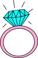 ring cartoon diamond drawing