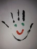 childâs hand, funny cheerful drawing