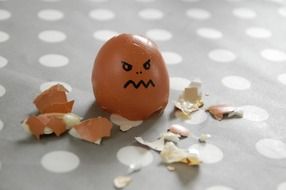 Angry egg clipart