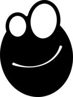 black ball smile