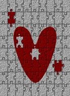 love, grey and red puzzle