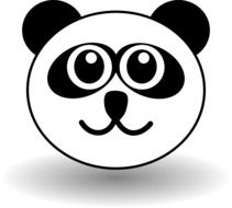 graphic image of a happy panda