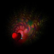 red heart in the dark highlights