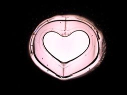 romantic pink heart shape