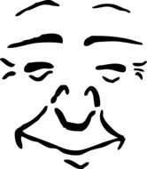 schematic representation of a contented person