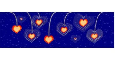 valentine hearts drawing