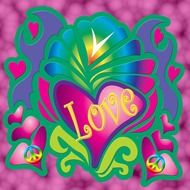love as a color poster