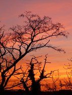 sunset afterglow clouds