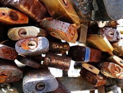 rusty padlocks