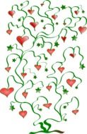 cute romantic tree of hearts