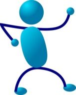 blue cartoon figure
