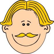 Man with the mustache clipart