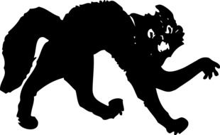 cat scared drawing