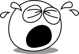 crying smiley emotion drawing