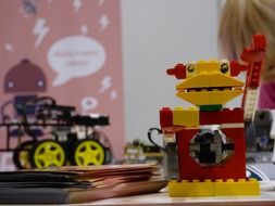 Funny robot made of lego