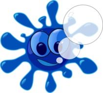 blue huge drop cartoon drawing