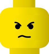 Clip art of angry Lego head