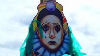 man with carnival mask as illustration
